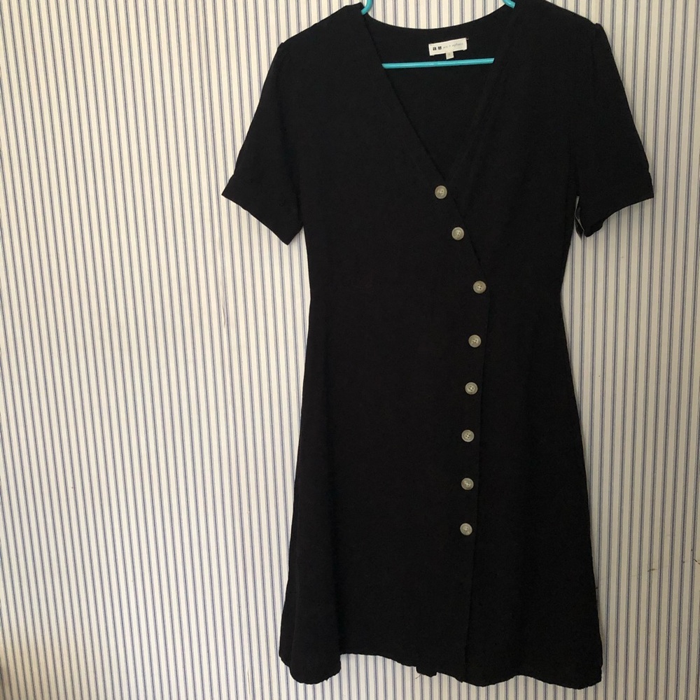 Button up black dress